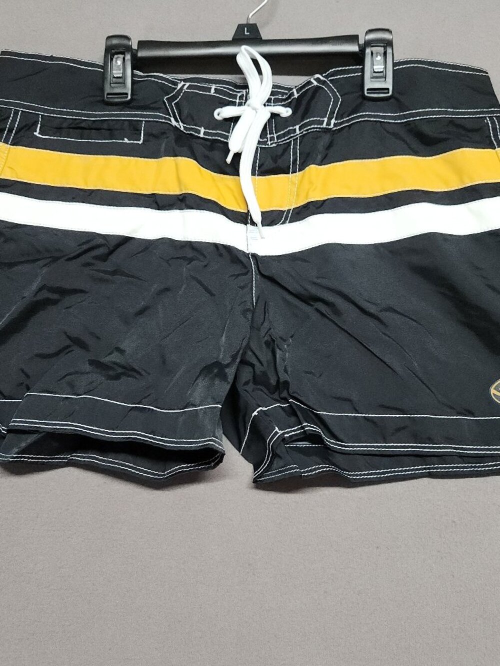 Mizzou Carl Banks Missouri Tigers Swim Trunks L Lg Official Black Umz 162